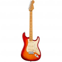 Fender American Ultra Stratocaster Maple Fingerboard Plasma Red Burst elektrinė gitara