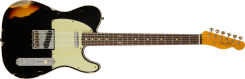Fender Custom Shop 1960 Telecaster Custom Heavy Relic Rosewood Fingerboard Aged Black over Chocolate