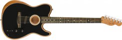 Fender Acoustasonic Tele BK W Bag Made in USA elektro-akustinė gitara