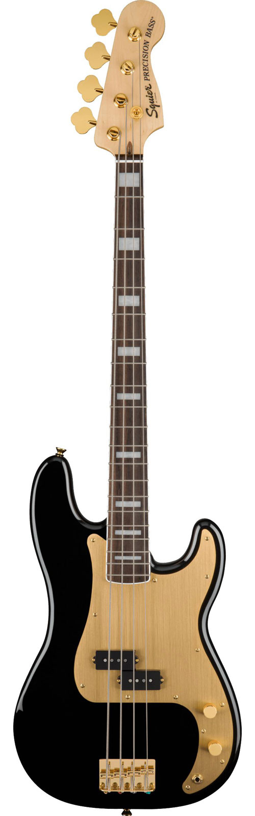 Squier 40th Anniversary P-Bass LRL Gold Edition GPG BLK elektrinė bosinė gitara